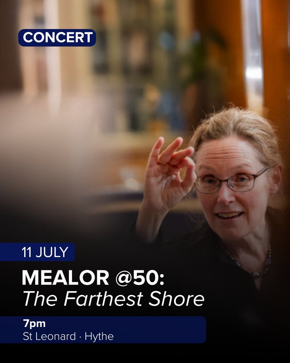 JAMontheMarsh's tweet image. 🎶 MEALOR @50: The Farthest Shore
A powerful finale to our Mealor @50 series with works by Paul Mealor including 'Now Sleeps the Crimson Petal' and 'The Farthest Shore' plus world premieres by @DaniHoward6 and Steve Richer.
🗓️ Friday 11th July • 7pm
📍St Leonard • Hythe