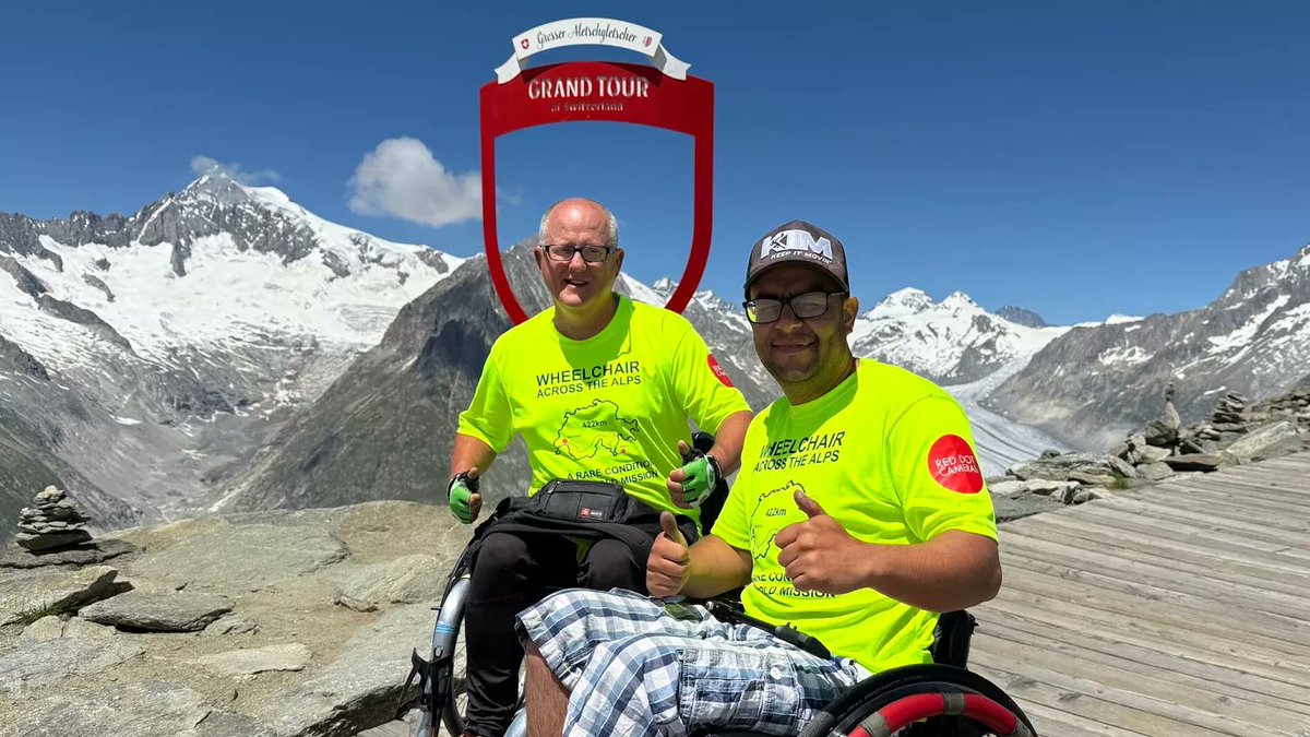 🗻 They crossed the Alps. By wheelchair.
422km. 18 days. 40°C heat.
Ben &amp; Peter defied terrain, disability &amp; expectations — raising awareness for #Ataxia.
Read via <a href="/euronews/">euronews</a>:
🔗 ow.ly/ho2M50Wo9Ml
#Alps4Ataxia #DisabilityAwareness @Benpushes