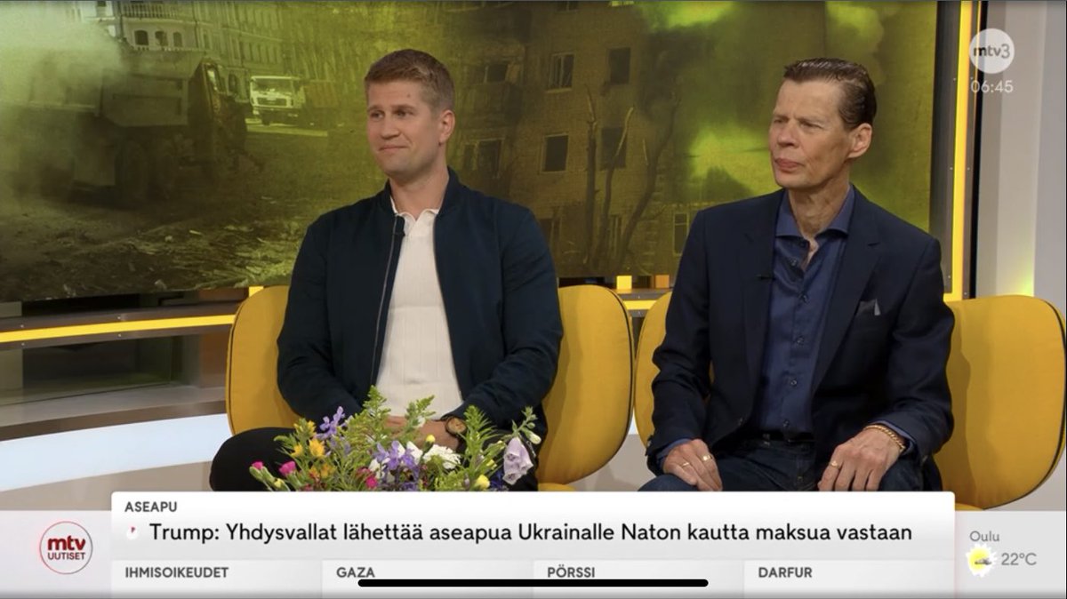 HenriVanhanen's tweet image. Päivä käyntiin @huomentasuomi aamussa, aiheena Venäjän kiihtyvät iskut Ukrainaan sekä pohdintaa Trumpin ja Putinin keskusteluista. Mitään nopeaa ratkaisua ei sodan ympärillä helposti ole saatavissa, sanottiin asiasta nyt mitä tahansa idässä tai lännessä.
mtvuutiset.fi/videot/video/p…