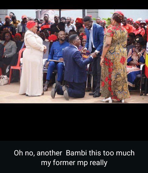 So Bobi wine also has Bum lickers! Just for a party ticket , people forget they have kids who are watching! Hmmm!