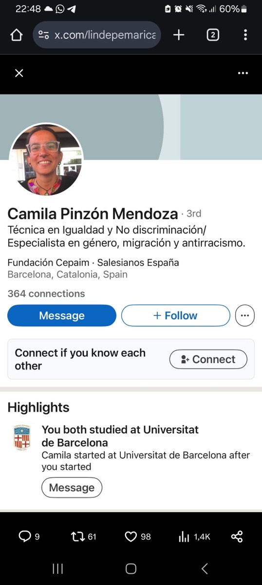 Nathan_Muir72's tweet image. #SalvemCatalunya
Camila Pinzon te muntada una guingueta per recollir subvencions públiques de les nostres administracions, dels nostres diners, la Fundacion CEPAIM.