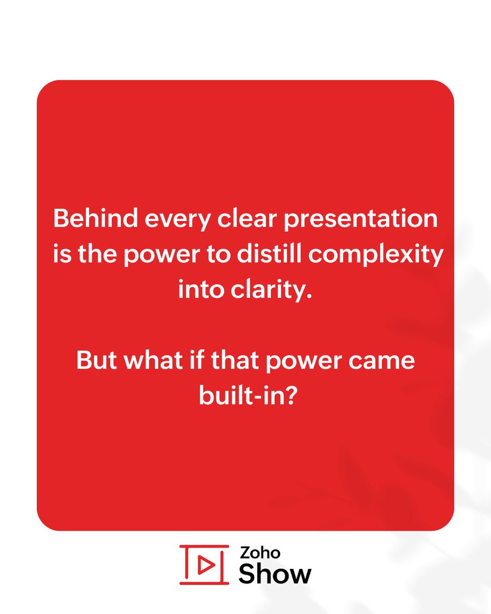 ZohoShow's tweet image. Every presentation may look polished on screen, but what really happens behind the slides? We asked our presenters at Zoho what slows them down the most. Their answers? All too relatable.
And that’s exactly what inspired what’s coming next.
Stay tuned!