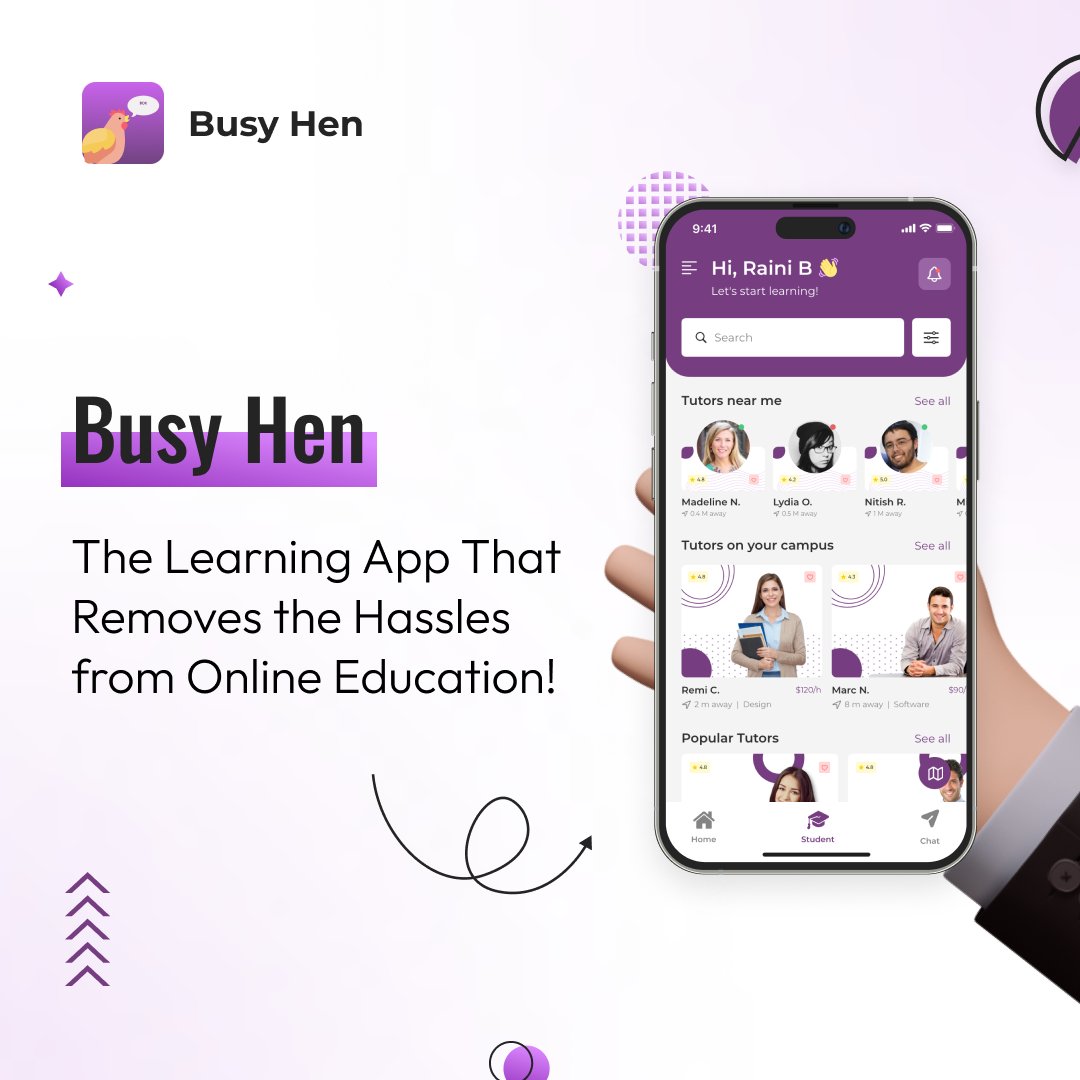 BusyHen36691's tweet image. Online education should be smooth and efficient! With Busy Hen, students &amp;amp; tutors enjoy easy communication, instant class scheduling, and a user-friendly interface. No stress, just learning!

#BusyHenForTutors #BusyHenForStudents #StudyEasy #DigitalTutoring #EffortlessLearning