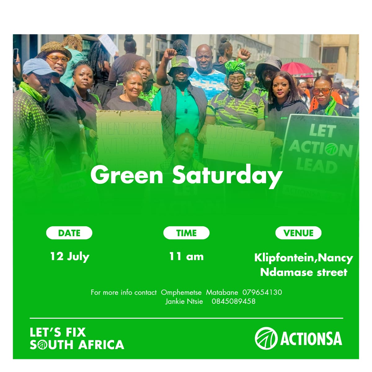 COJactionsaREC's tweet photo. ActionSA is here to serve our residents. Stop by our different gazebo's allover Joburg this Saturday and tell us about the service delivery issue you are experiencing.
#SaveCoJ
#ServiceDeliverism
#ActionWillGovernBetter https://t.co/1WxGWXgHeM