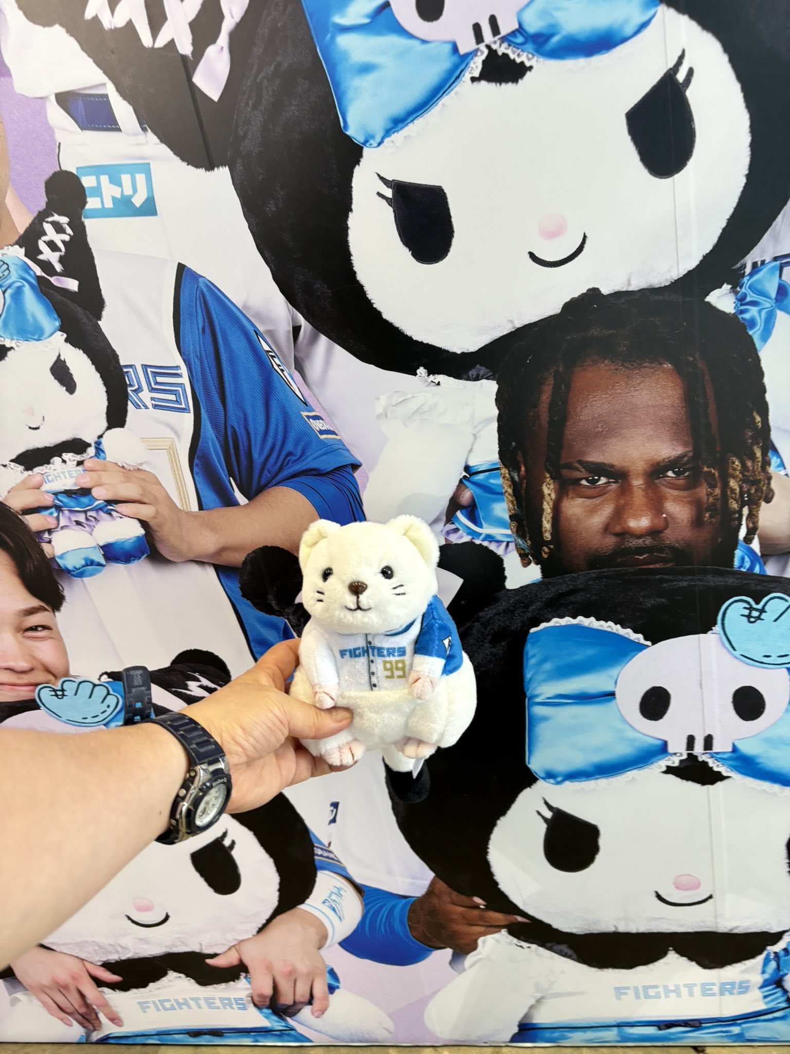 エスコン限定 選手くじ　オコジョぬいぐるみ　3等レイエス選手　4等伏見選手 SAKI on X: 