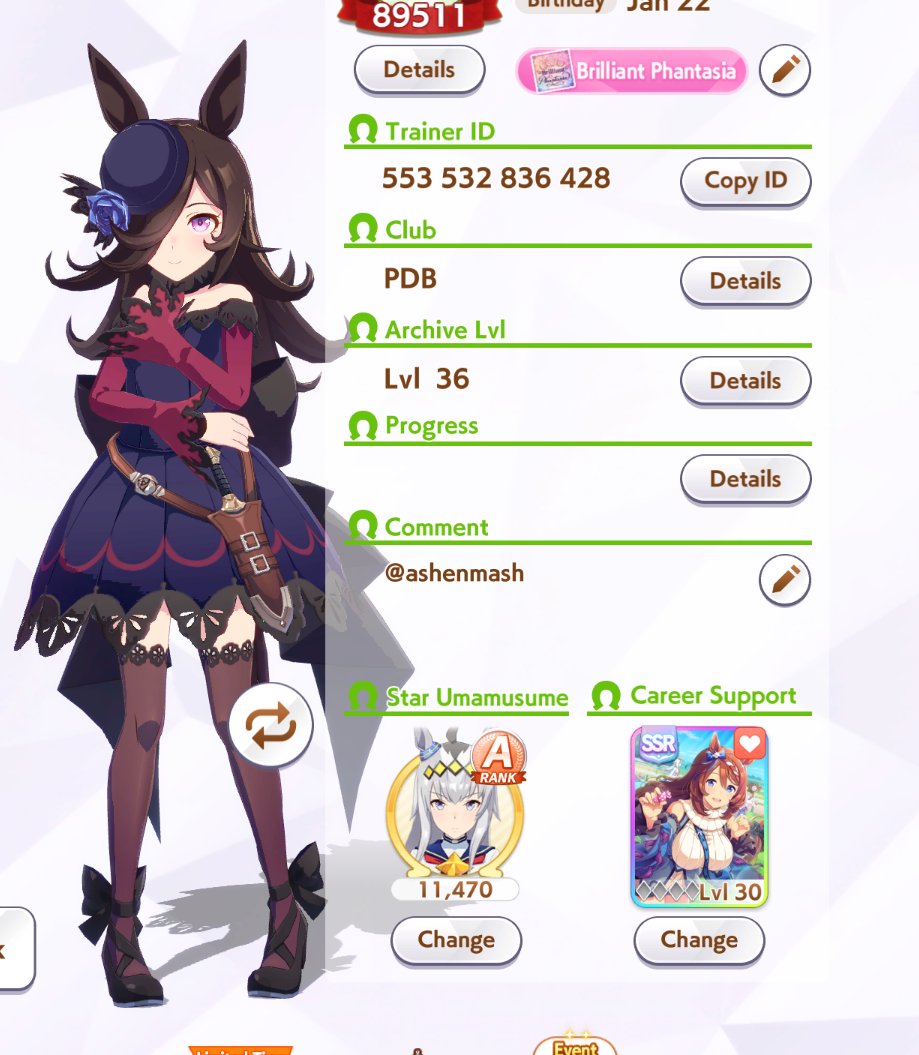 ashenmash's tweet image. HELLO PLEASE FOLLOW ME ON UMA MUSUME HERE IS MY TRAINER ID I HAVE SUPER CREEK AND A REALLY STRONG OGURI CAP 553532836428
USE MY STAR UMAMUSUME AND SUPPORT CARD SO I CAN HAVE A LOT OF FRIEND POINTS!!!