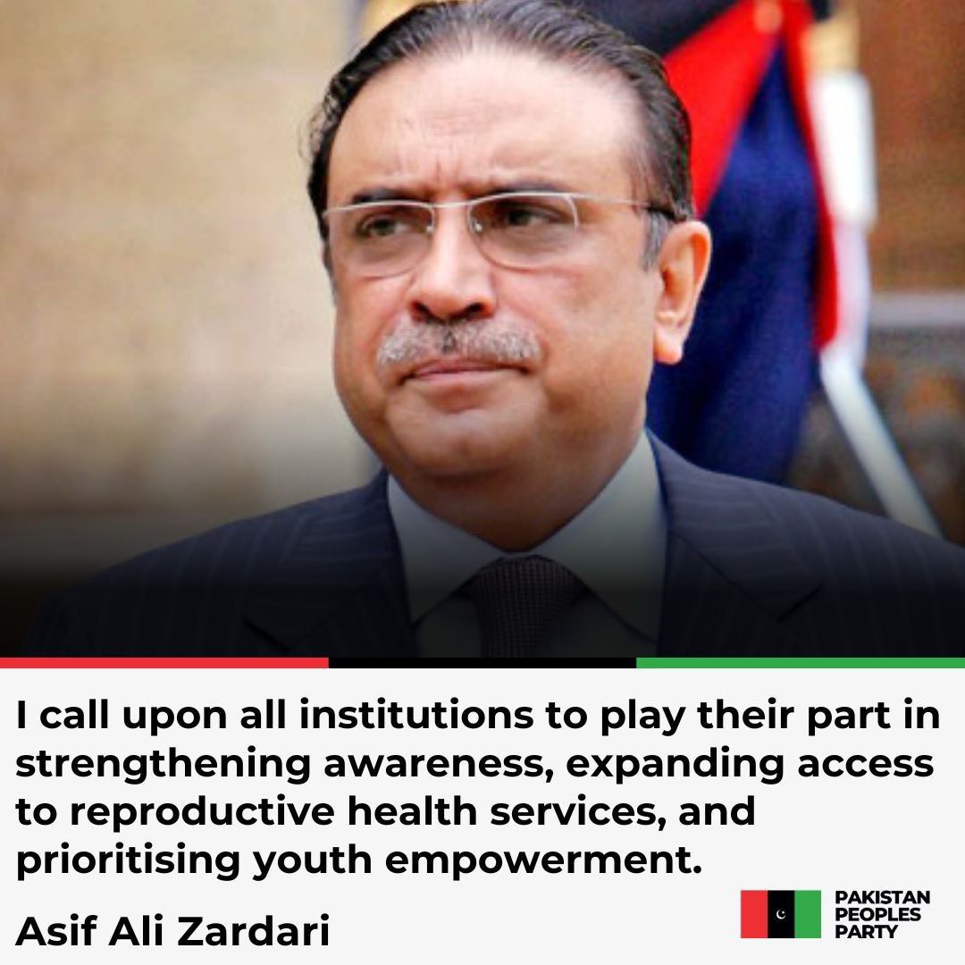PPP (@mediacellppp) on Twitter photo President <a href="/AAliZardari/">AsifAliZardari</a>'s message on World Population Day
#WorldPopulationDay
Read More: ppp.org.pk/pr/34227/ President <a href="/AAliZardari/">AsifAliZardari</a>'s message on World Population Day
#WorldPopulationDay
Read More: ppp.org.pk/pr/34227/