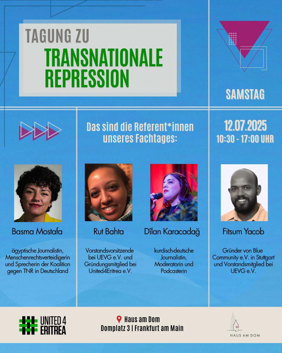 If you’re in Frankfurt, we’d love to see you there! 💙 #TNR #TransnationalRepression