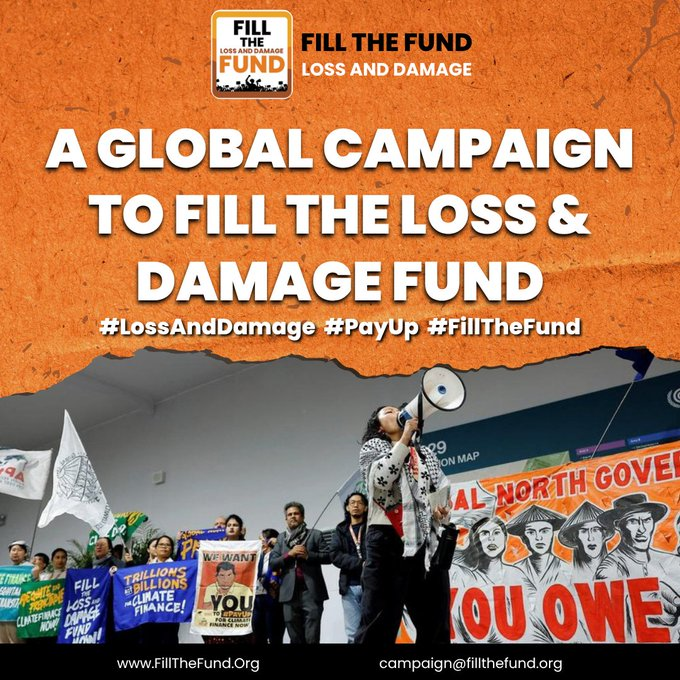 Loss and Damage Collaboration (L&DC) (@lossanddamage) on Twitter photo 1/5. 🥳NEW GLOBAL CAMPAIGN: We have joined a global coalition of #ClimateJustice ⚖️movements in launching the <a href="/FillTheFund/">Fill The Fund</a> campaign 🔥💰calling on wealthy nations 🤑 and corporate polluters🏭to fill the Fund for Responding to #LossAndDamage (FRLD)!
📢Join us: 1/5. 🥳NEW GLOBAL CAMPAIGN: We have joined a global coalition of #ClimateJustice ⚖️movements in launching the <a href="/FillTheFund/">Fill The Fund</a> campaign 🔥💰calling on wealthy nations 🤑 and corporate polluters🏭to fill the Fund for Responding to #LossAndDamage (FRLD)!
📢Join us: