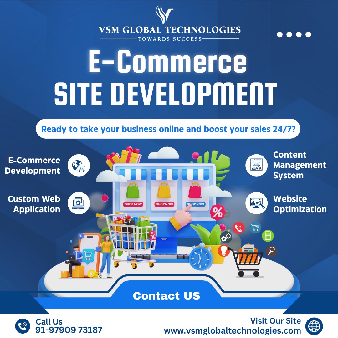 GlobalVsm's tweet image. 🚀 Take Your Business Online with VSM Global Technologies! 🛒
📞 Call Us: 91-97909 73187
🌐 Visit: vsmglobaltechnologies.com
#EcommerceDevelopment #OnlineStore #CustomWebApp #WebsiteOptimization #VSMGlobalTechnologies #DigitalSuccess