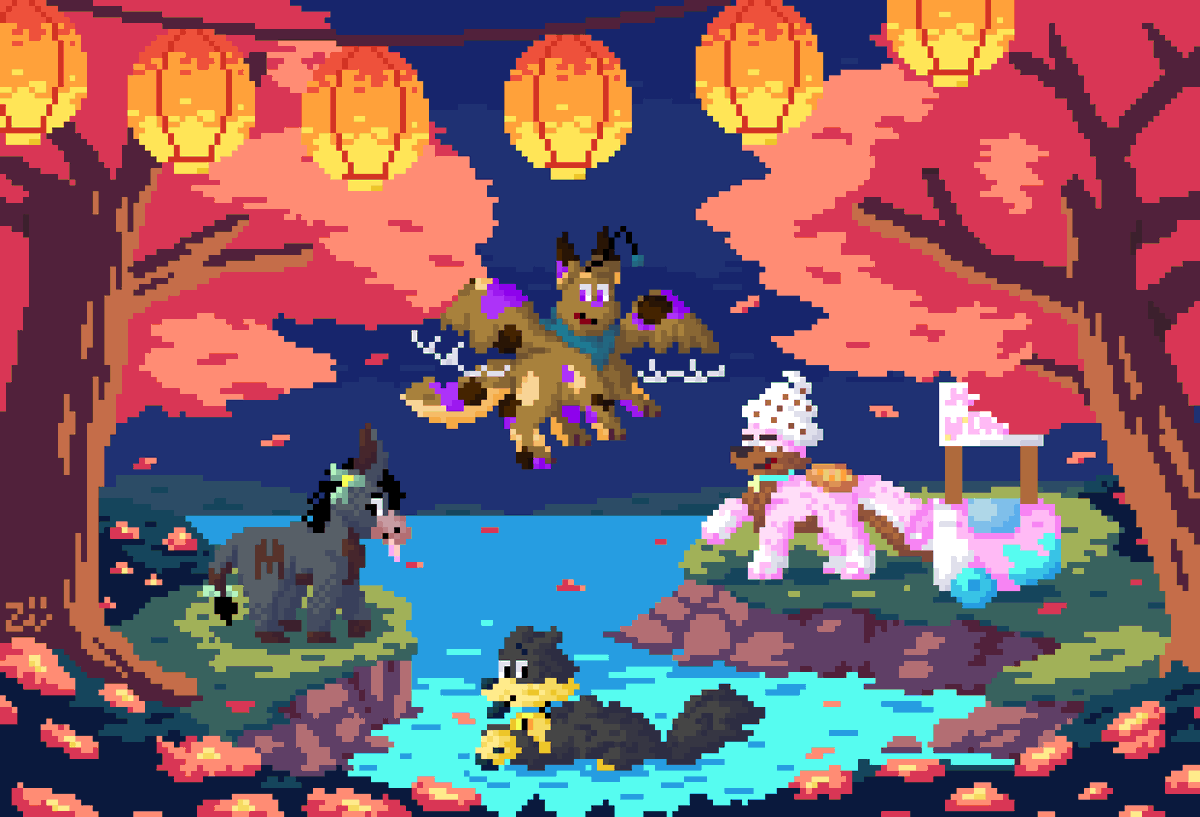 YesterOwl's tweet photo. This is an Art Fight attack featuring all four of LoveTori's characters that have not been attacked yet! Most of them have been here for over three years too

#pixelart #artfight #artfight2025 #feralart #furryarwork https://t.co/mux69IQbx4