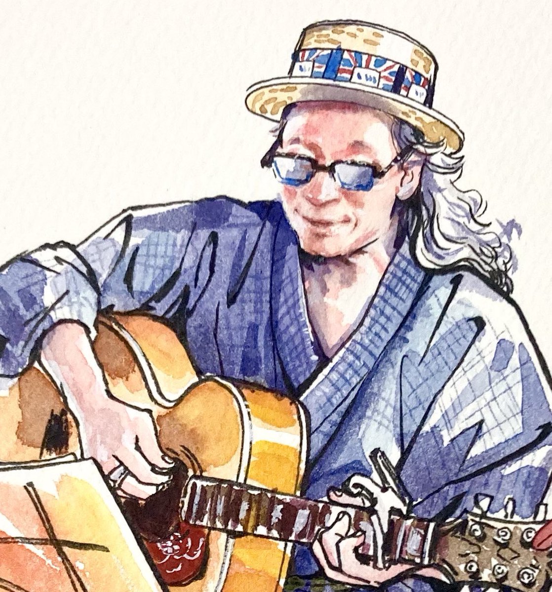 「同じ方を別のタッチで描きました。 どちらも気に入っています (左はサエキさんイベ」|ganpukuのイラスト