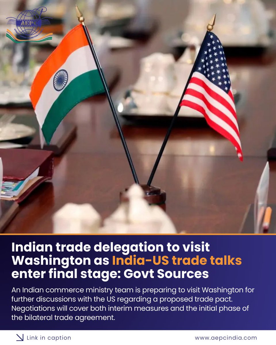India and the United States have stepped up their trade talks, with both sides actively engaging in virtual discussions.  

The government sources told ANI that an Indian trade delegation will revisit Washington DC soon for in-person negotiations aimed at finalising a trade deal.
