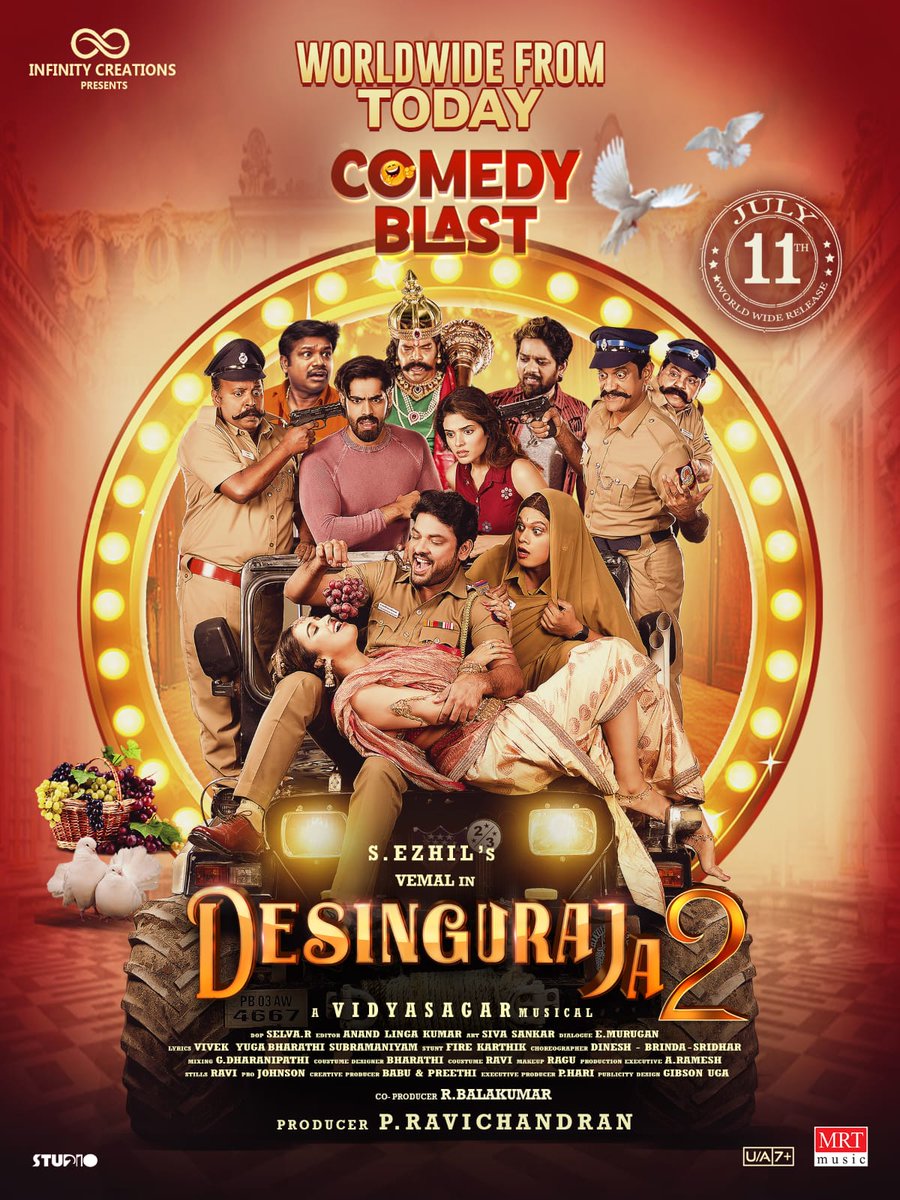 kayaldevaraj's tweet photo. 🎉 From TODAY in theatres.
Get ready for laughter, chaos &amp; full-on family fun with #Desinguraja2! 😂🔥
🎬 Grab your tickets &amp; enjoy the ride 🍿

#Desinguraja2 #NowInTheatres #TamilCinema #Vemal #ActorJana #InfinityCreations

@infinity_ravi @Ezhils23674565 @Actorvemal https://t.co/YuvNPfqGZ3