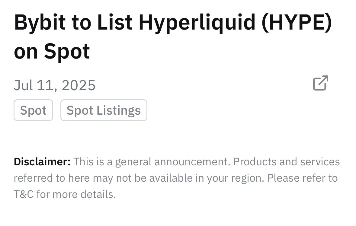 1st tier one CEX to list $hype

hyperliquid

—- stats —-
$hype: $45 (+125%)
$hype (when <a href="/mirana/">Mirana Ventures</a> published our research): $20