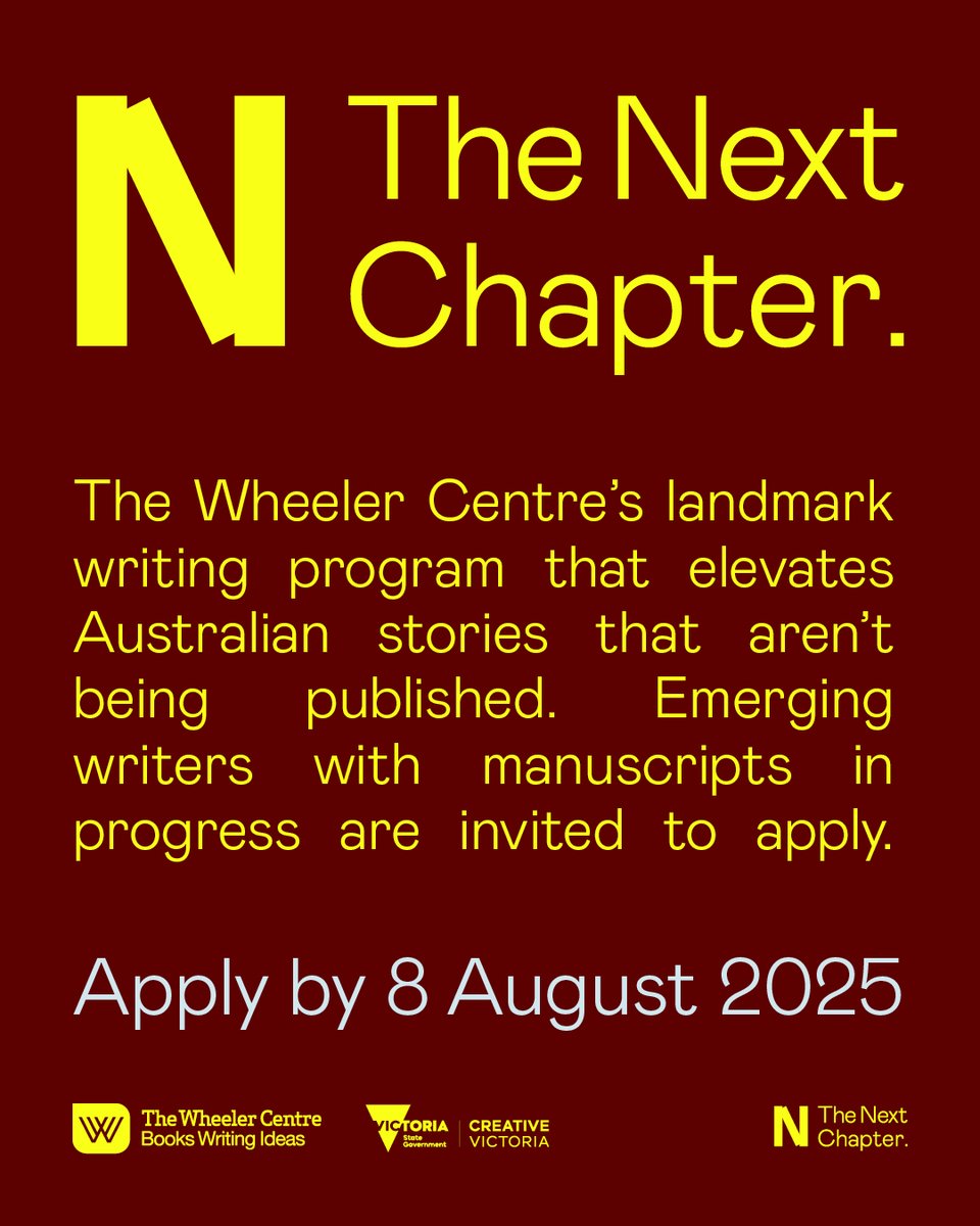Applications for The Next Chapter close in just under a month on 8 August 2025. Consider this your nudge to submit today!

 Offering a $15,000 stipend and one-on-one mentorship: Apply now  tinyurl.com/Thenextchapter…