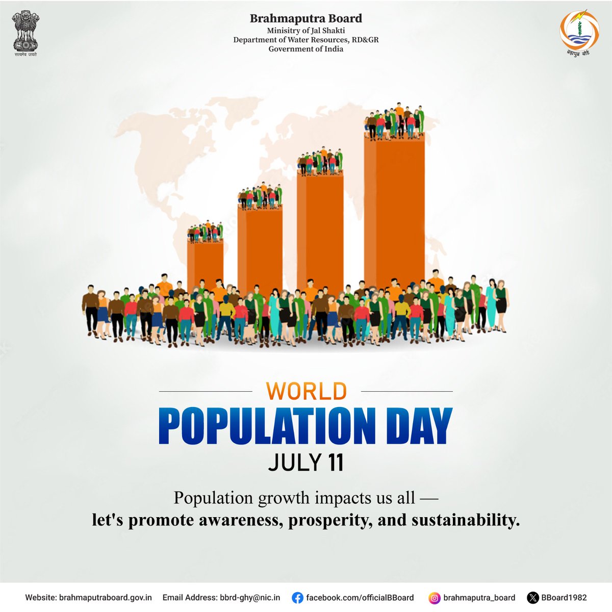 How does population growth impact human well-being on planet earth? On the World Population Day today let's think hard and commit ourselves to addressing the challenge of growing population.
.
.
#WorldPopulationDay2025 #SustainableFuture #brahmaputraboard #JalShakti