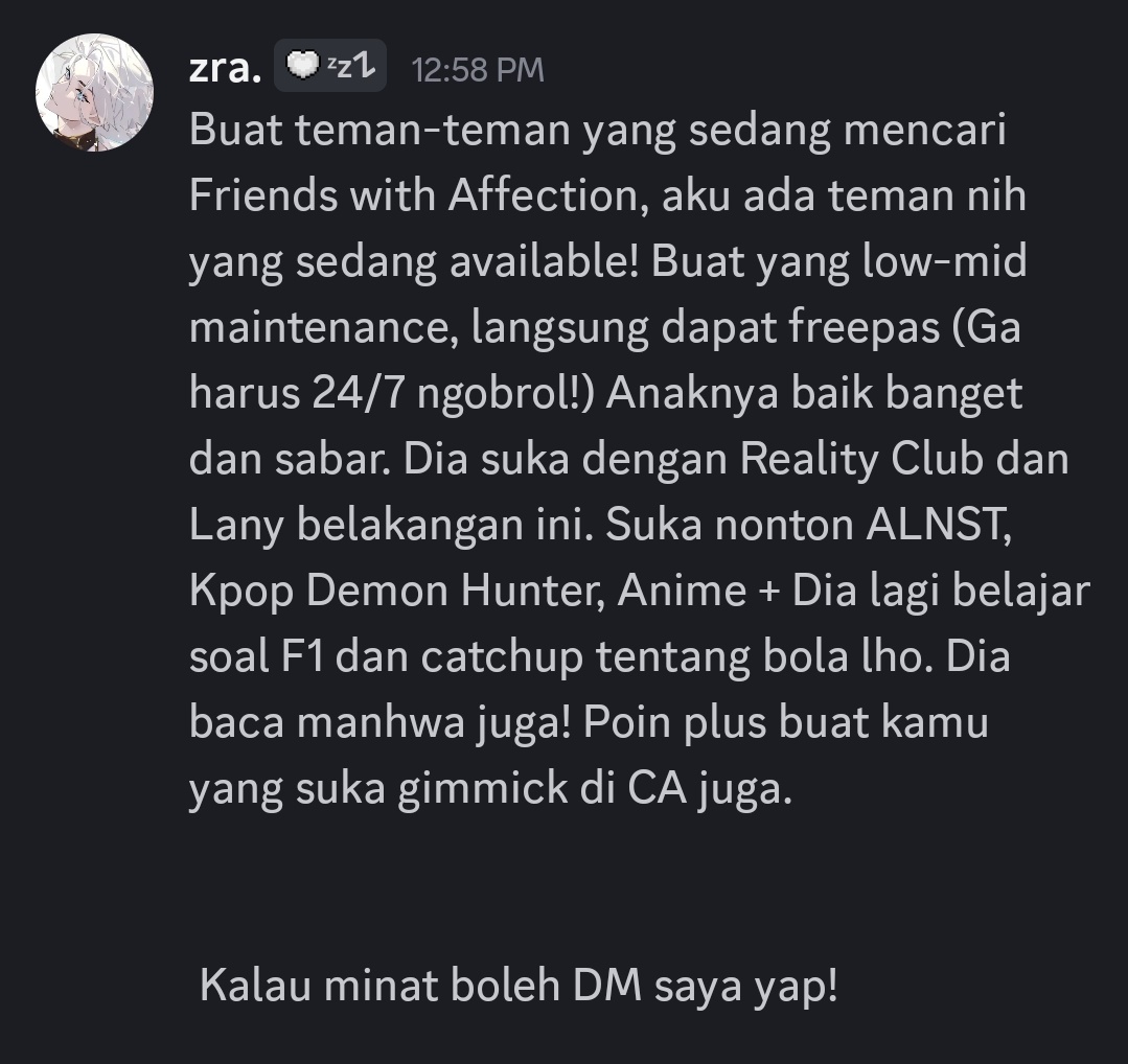 vancouscver's tweet image. [Retweet is appreaciated]

📢 𝗠𝗲𝗻𝗰𝗮𝗿𝗶 𝗙𝗪𝗔 𝘂𝗻𝘁𝘂𝗸 𝘁𝗲𝗺𝗮𝗻𝗸𝘂.
Boleh DM ke saya yap kalau tertarik, thank you so much.