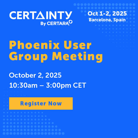Heading to #Certainty EMEA in Barcelona this October?

Don’t miss the Phoenix User Group Meeting on Oct 2 — a full day dedicated to innovation, automation, and AI in pharmacometrics.

Register now and be part of shaping the future of drug development. 
certainty.certara.com/emea/register/