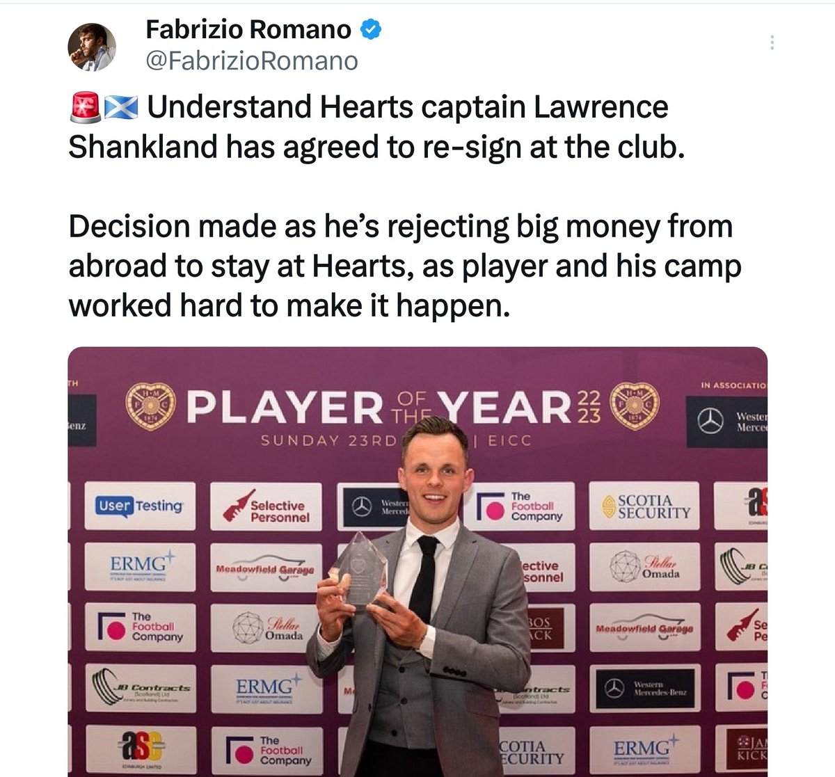 Super Joe Savage 🫡 (@superjoesavage) on Twitter photo So that's Hibs, Aberdeen, Celtic and Rangers piping up Shanks never had offers for more money at home and abroad
Why you all bothered 🤣🤣🤣
You are bothered because he scores goals 🙌
Cheers again <a href="/FabrizioRomano/">Fabrizio Romano</a> So that's Hibs, Aberdeen, Celtic and Rangers piping up Shanks never had offers for more money at home and abroad
Why you all bothered 🤣🤣🤣
You are bothered because he scores goals 🙌
Cheers again <a href="/FabrizioRomano/">Fabrizio Romano</a>