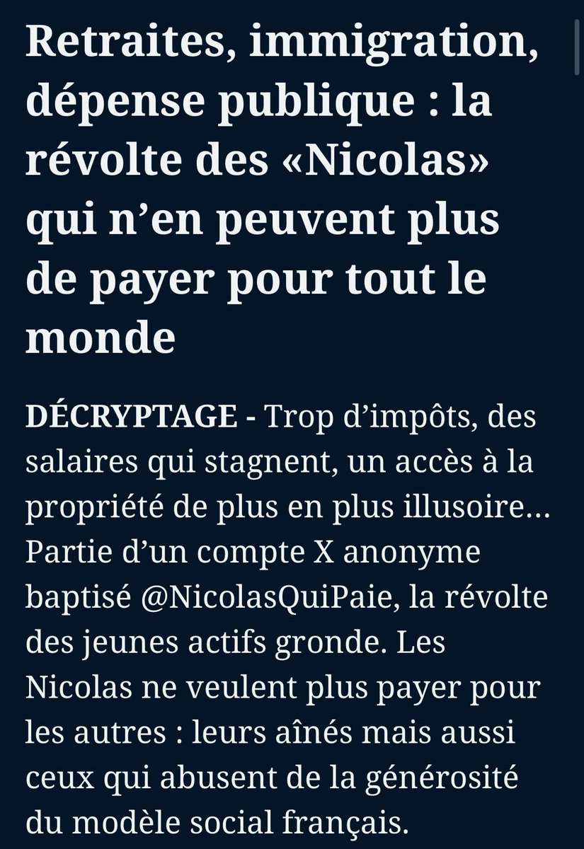 gagu75003's tweet image. « Au-delà des dépenses publiques de santé, dont bénéficient les retraités , les cotisations retraite absorbent 28% du salaire brut des actifs, soit l’un des taux nominaux les plus élevés d’Europe. »
#JeSuisNicolas