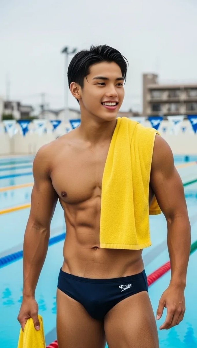 競パンとの際の部分がまだ少し白い
#AI男子