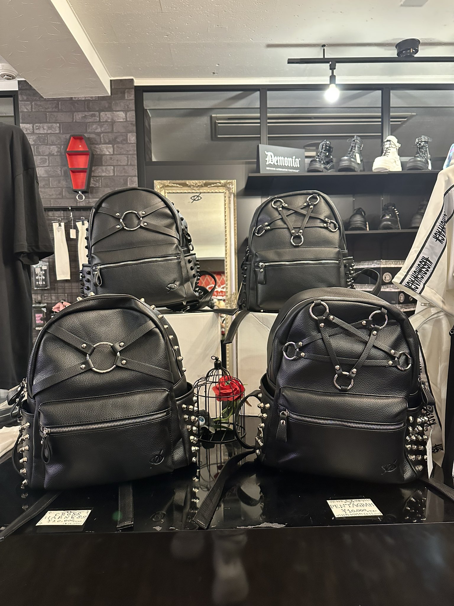 KRYclothing BACKPACK スタッズ リュック ブラック×シルバー BACKPACK」 | KRY clothing