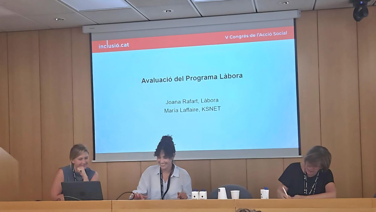 🗣️Ahir, la <a href="/mlaffaire/">Maria Laffaire</a> de #KSNET, va presentar amb la Joana Rafart, l'Avaluació d'impacte del programa Làbora on va aportar evidències per reforçar l’impuls de les polítiques d’inclusió sociolaboral. 💼