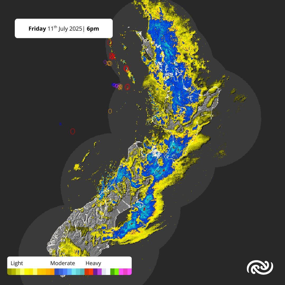 📡Starting to see some easing of the rain across the west of Tasman and Northland.

Here's the radar from 6pm