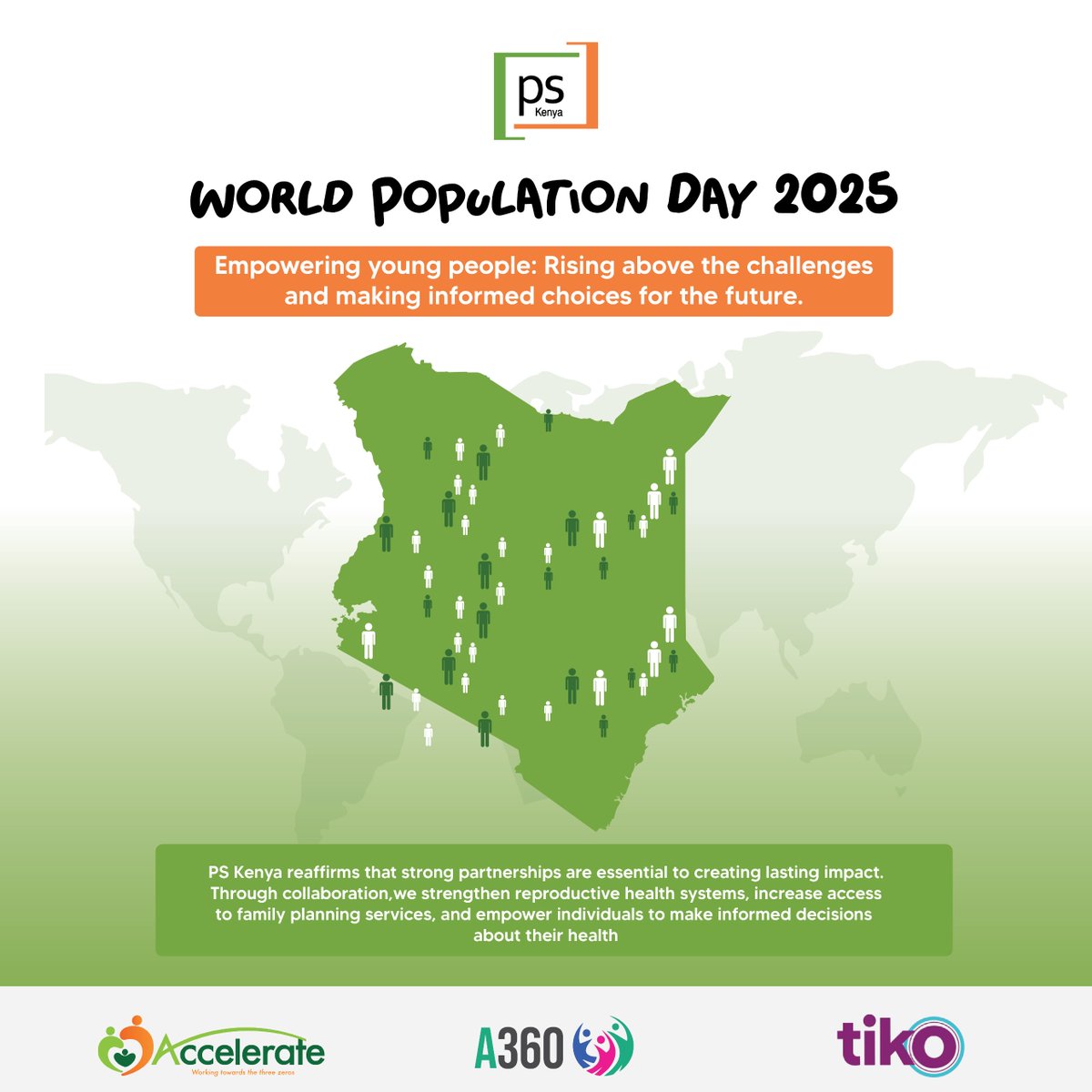 On #WorldPopulationDay2025, we celebrate the power of informed choices! By investing in young people and strong partnerships, we pave the way for healthier futures across Kenya. #InformedChoices 
@Children's Investment Fund Foundation @Denmarkinkenya @Tiko