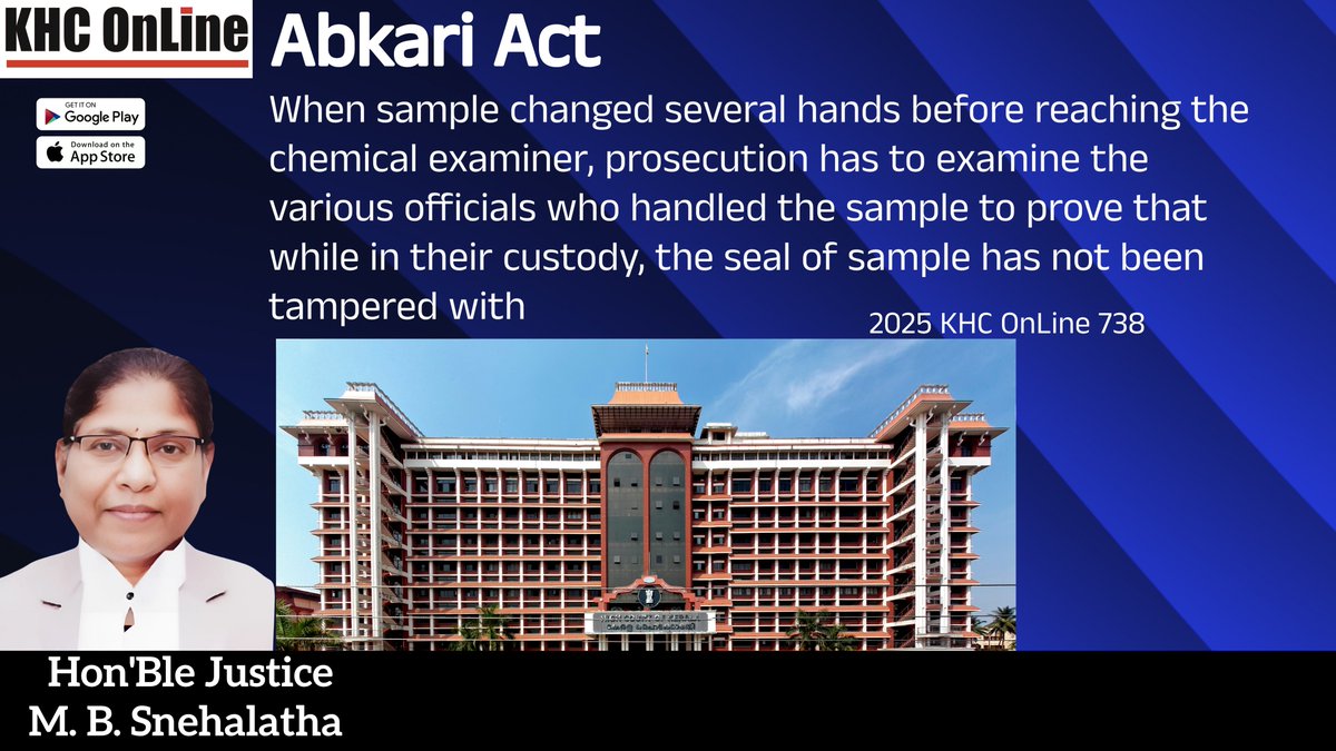 khconline1's tweet photo. #AbkariAct #SampleIntegrity #ProsecutionBurden #CustodyChain #SealTampering https://t.co/bIMCQhTd2H