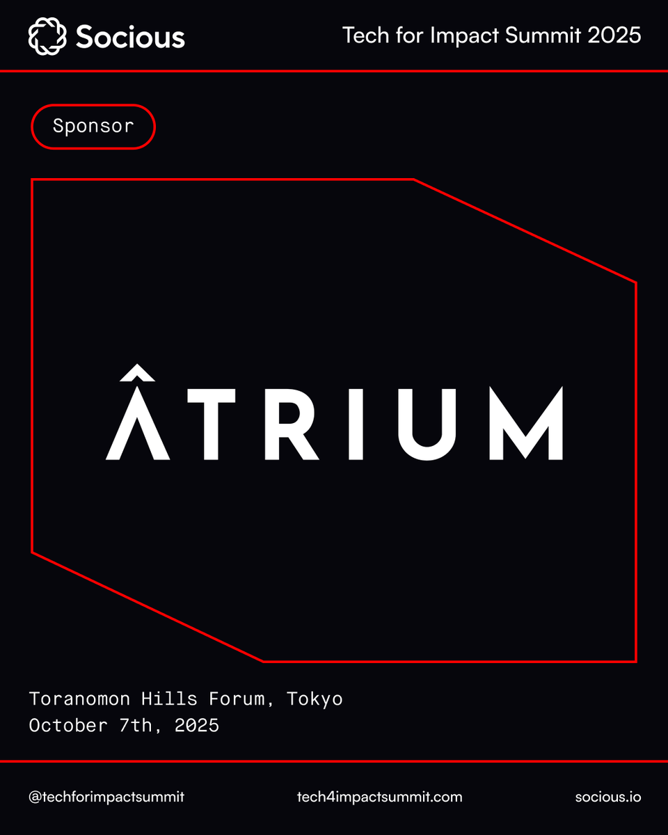 T4ISummit's tweet image. 🚀 Atrium がTech For Impact Summit 2025のスポンサーに!
NFT、ステーキング、Cardanoの力を体感せよ。
💥 この機会は絶対に、見逃せない!👇
🎟️ tech4impactsummit.com/tickets
#TechForImpact #Atrium #Web3 #Cardano #スポンサー