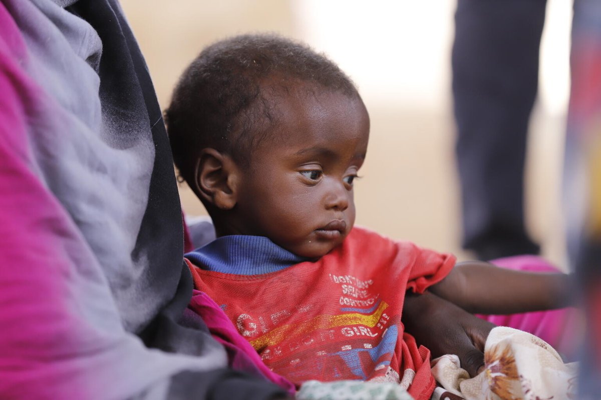 UNICEFSudan's tweet image. Number of severely malnourished children doubles in N. Darfur as nutrition crisis deepens across Sudan.
“Children in Darfur are being starved by conflict & cut off from the very aid that could save them,” -Sheldon Yett, @UNICEF Representative for #Sudan.
unicef.org/sudan/press-re…