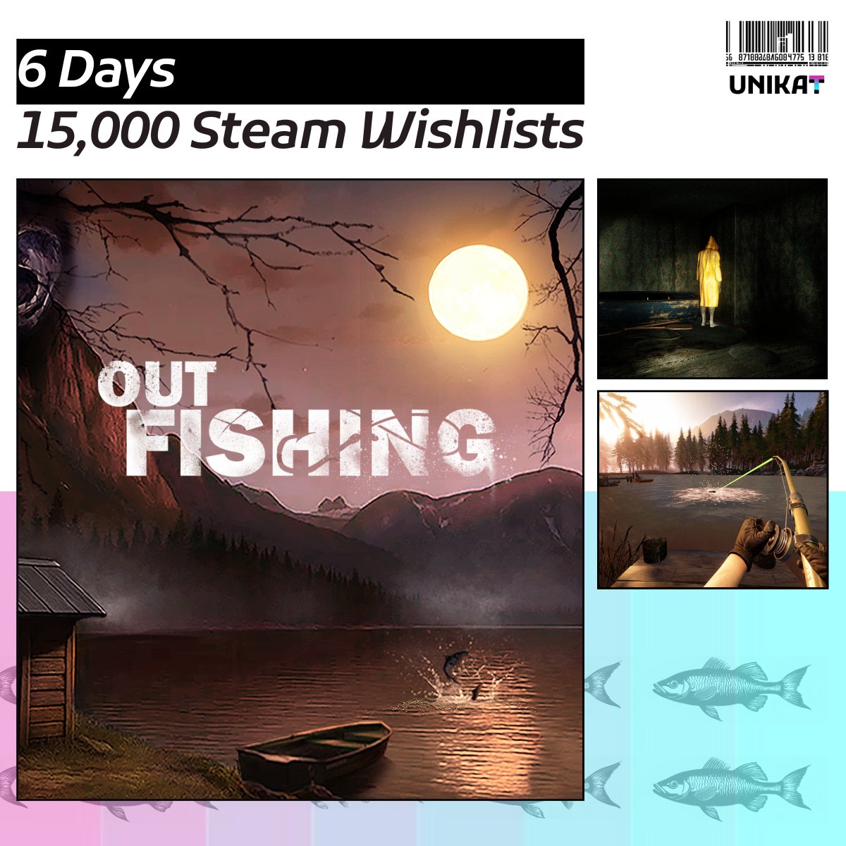 UNIKATlabel's tweet image. In less than a week since its reveal, Out Fishing received 15k organic, non-paid Steam Wishlists.
The trailer also got 160k views on IGN's YouTube and nearly half a million on IGN's TikTok.
Trying real hard not to use a fishing pun. Ahh the hell with it - we reeled them in!