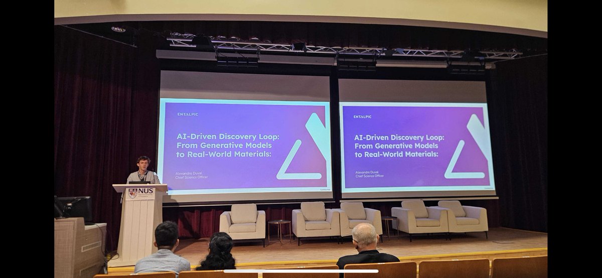 ADuvalinho's tweet image. Thank you so much #AI4X and Singapour ! 

A week of interesting discussions with the AI for Material/Chemistry community, experimental lab visits, amazing talks, client meetings, fancy rooftops, and more. 

Concluded by our presentation of Entalpic’s AI materials discovery…