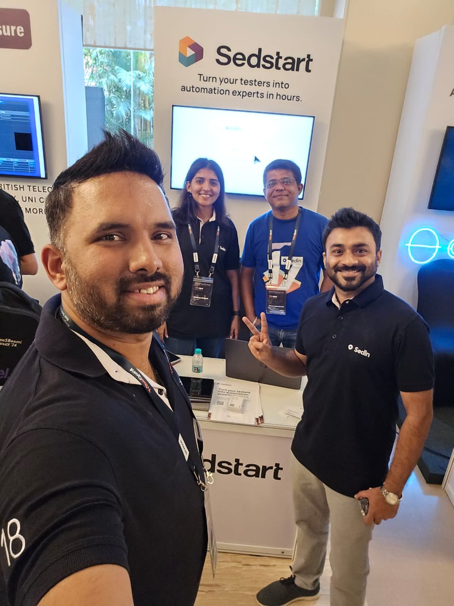 GetSedstart's tweet image. Day 1 at TribeQonf 2025 has officially begun &amp;amp; our Sedstart booth is live &amp;amp; buzzing.

Our team is here, full of energy, ready to show you how we’re simplifying test automation.

If you&apos;re attending, drop by our booth to discover how no-code automation can help your QA journey.