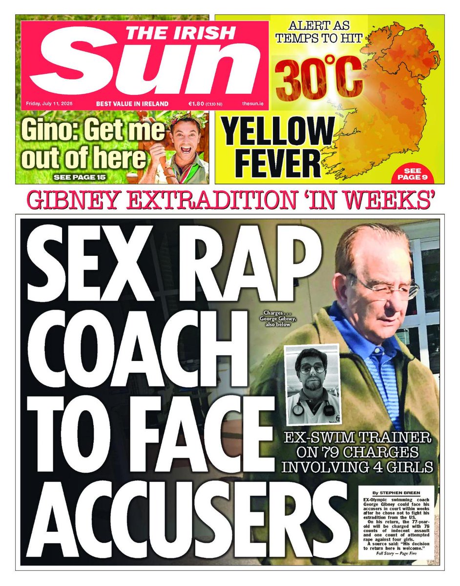Today's front page of The Irish Sun