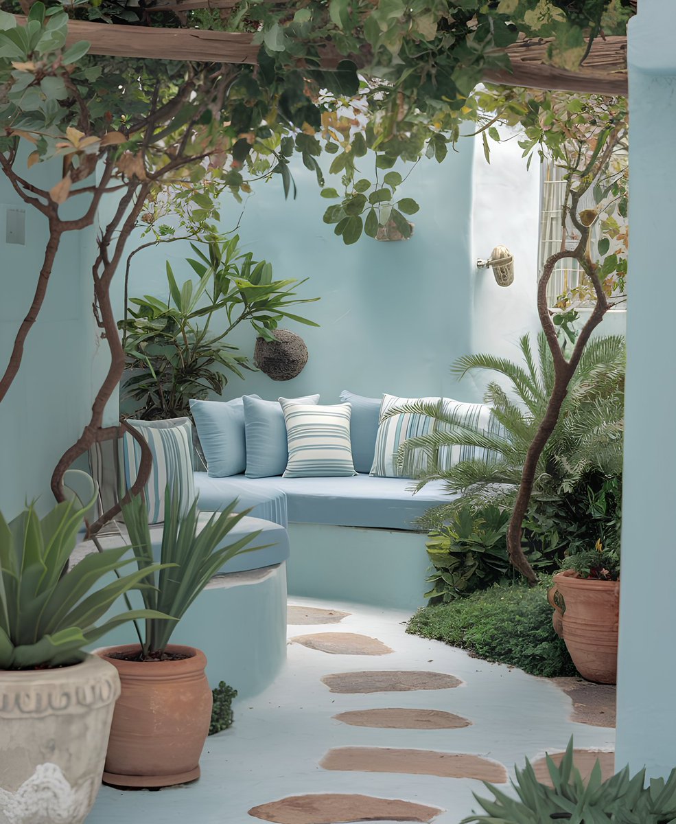 Costway_com's tweet photo. Somewhere between a coastal escape and a secret garden.π A good spot to relax.
#Costway, More Than Just Furniture.
#gardendesign #HomeGoals #bluehues https://t.co/e7yWwWcQtO