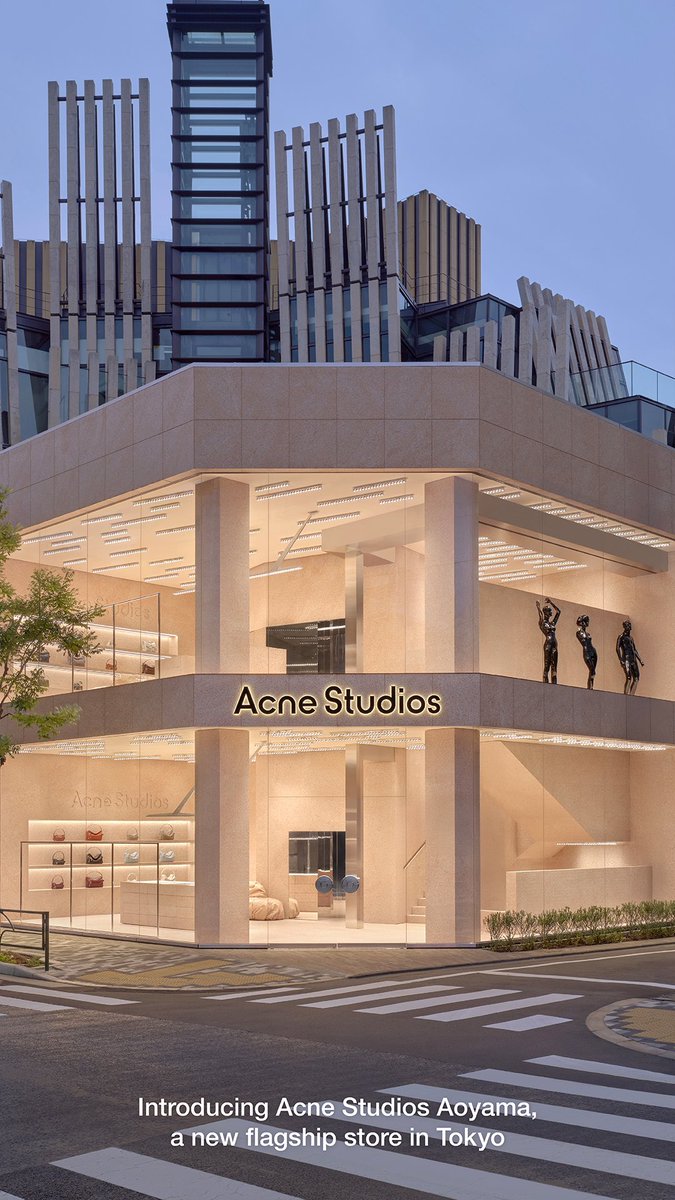 acnestudios's tweet image. Acne Studios Aoyama
A new flagship store in the heart of Tokyo’s Aoyama district. A design collaboration between Acne Studios creative director Jonny Johansson and Swedish architecture studio Halleroed, inspired by the intimate scale of Tokyo’s landscape. Creative collaborators…
