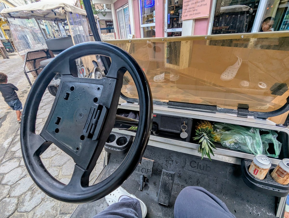 frostman007's tweet image. In San Pedro, Belize, the main form of transportation is, basically, golf carts. Everyone drives them, which makes getting to places and parking so much easier. I loved it.