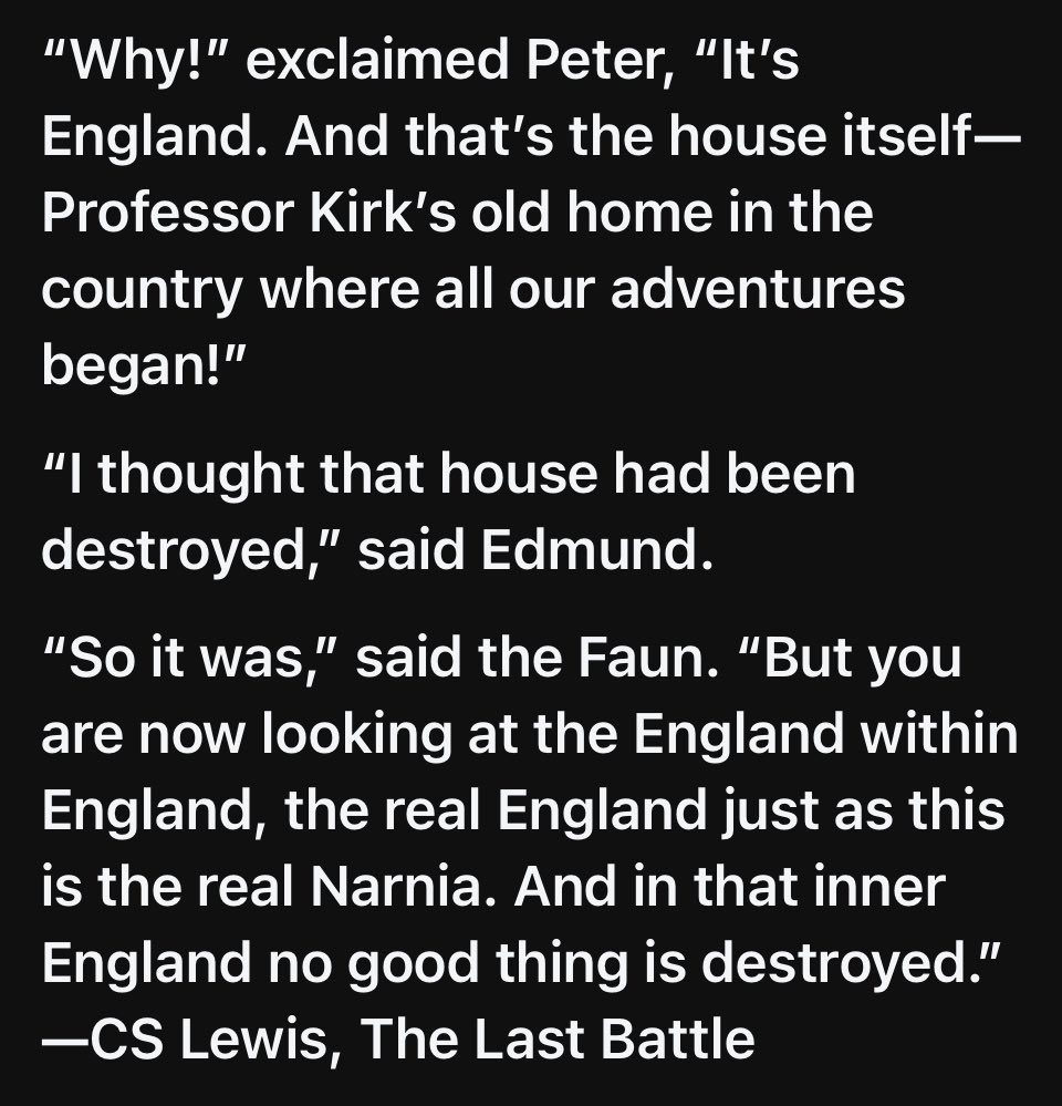SeanMLucas's tweet image. Sitting at Edinburgh Airport ready to come home. But also after two weeks in Scotland and northern England, mindful of this scene from Lewis’s Last Battle:
