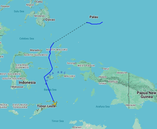 SirListenalot's tweet photo. ~0615z Ujung Radar transferred #KC46 #AE63C7 #WOODN53 with #F22's #VIEW11 to Brisbane 123.85 MHz. The KC46 will rtb Andersen at AVMAN https://t.co/1cb0kIKzJB