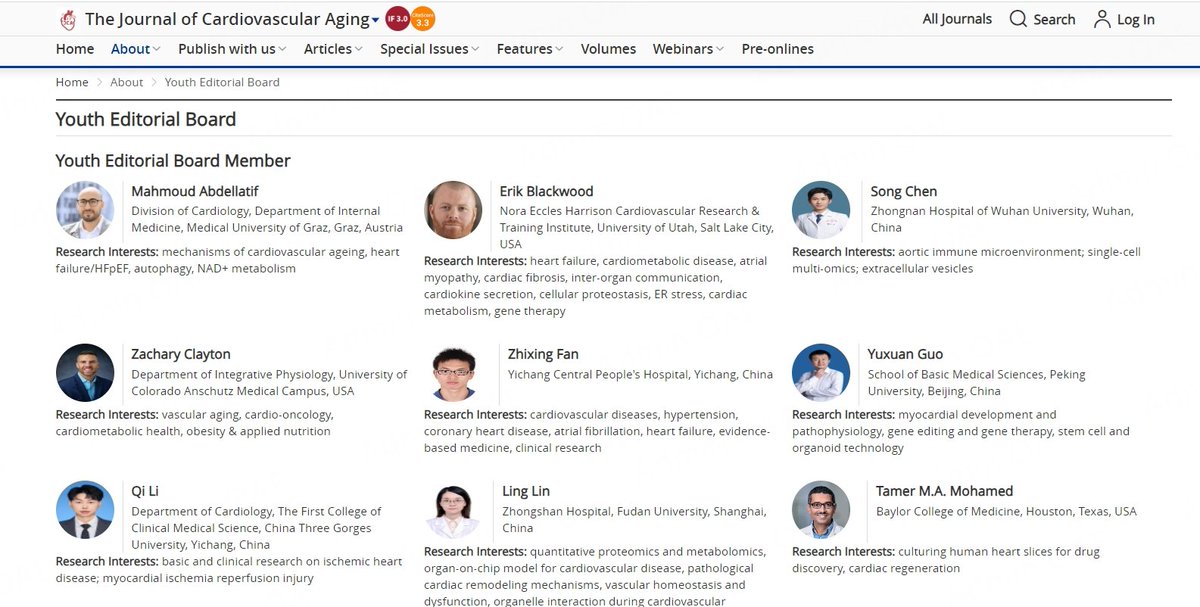 JCA_Journal's tweet image. 🚨 Call for Applications – Join JCA (ESCI, IF=3.0, Q2) ’s Young Editorial Board! 🧬🫀
✅ Boost your academic visibility
✅ Contribute to a leading journal
✅ Collaborate with global experts
#CardioAging #AcademicOpportunities #YoungEditor #OpenScience #JCA