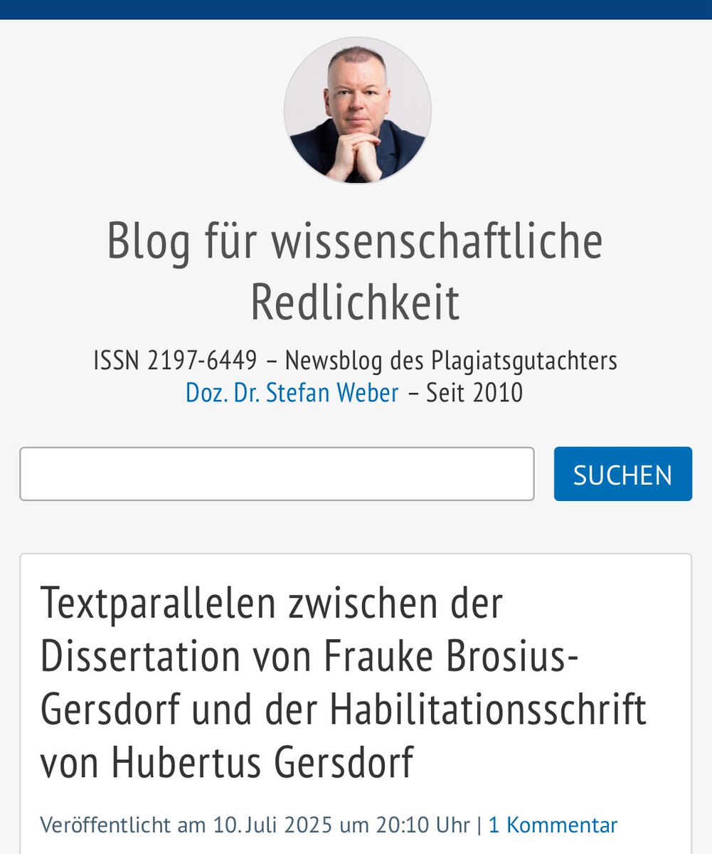 Mindestens medienstrategisch gibt es hier offenbar eine Zusammenarbeit von CDU-Politikern mit „Plagiatsjäger" Stefan Weber, um die Wahl von Frauke Brosius-Gersdorf zur Verfassungsrichterin heute zu verhindern. #BrosiusGersdorf