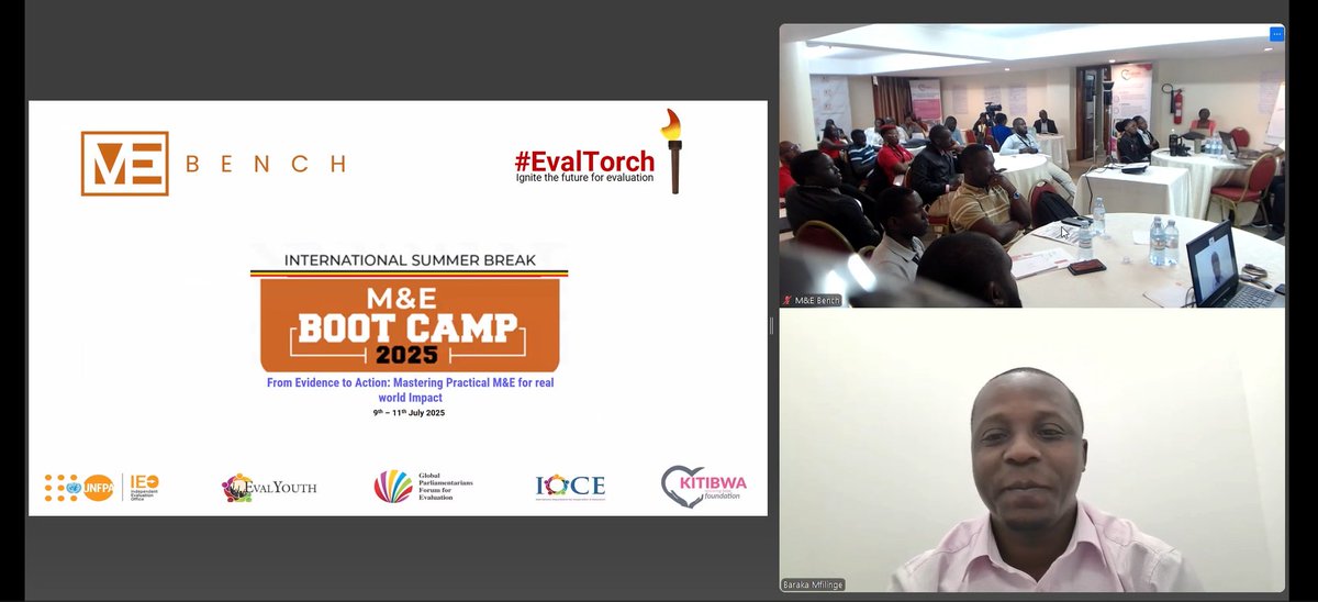 msegone's tweet image. #EvalTorch ignited the Summer Break M&amp;amp;E Boot Camp 2025! 🔥

@Eval_Youth Vice Chair @BarakaMfilinge relayed EvalTorch to @evaluationbench, stimulating a dialogue on the future of evaluation and intergenerational capacity-building

👉eval4action.org/evaltorch