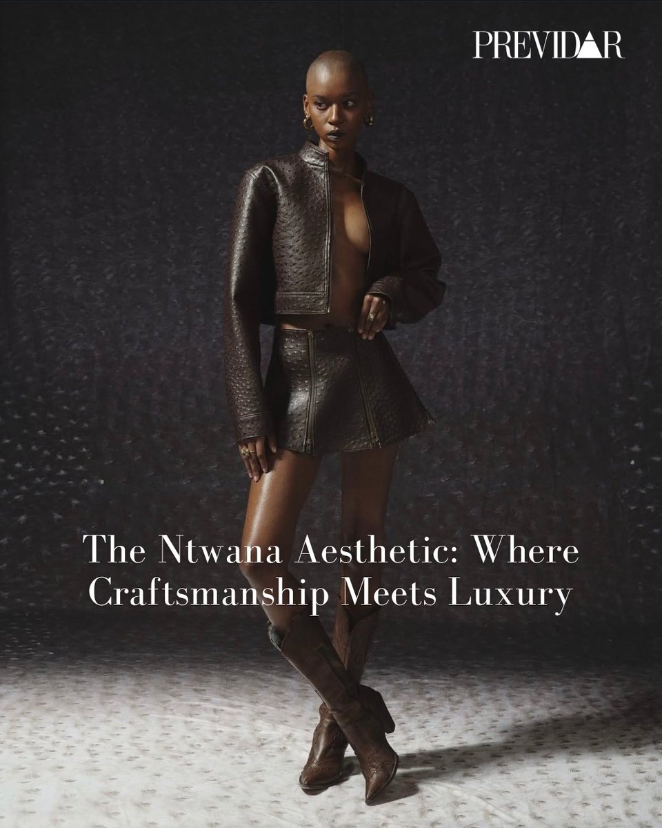 Previdar's tweet image. Born from introspection, built on brotherhood, and cloaked in unapologetic edge, @NtwanaOfficial is South African luxury with a pulse.

Founded by Mikhail Brown and Mmiso Luphondo, the brand reimagines fashion as emotion in motion, blending oversized silhouettes with tactile…