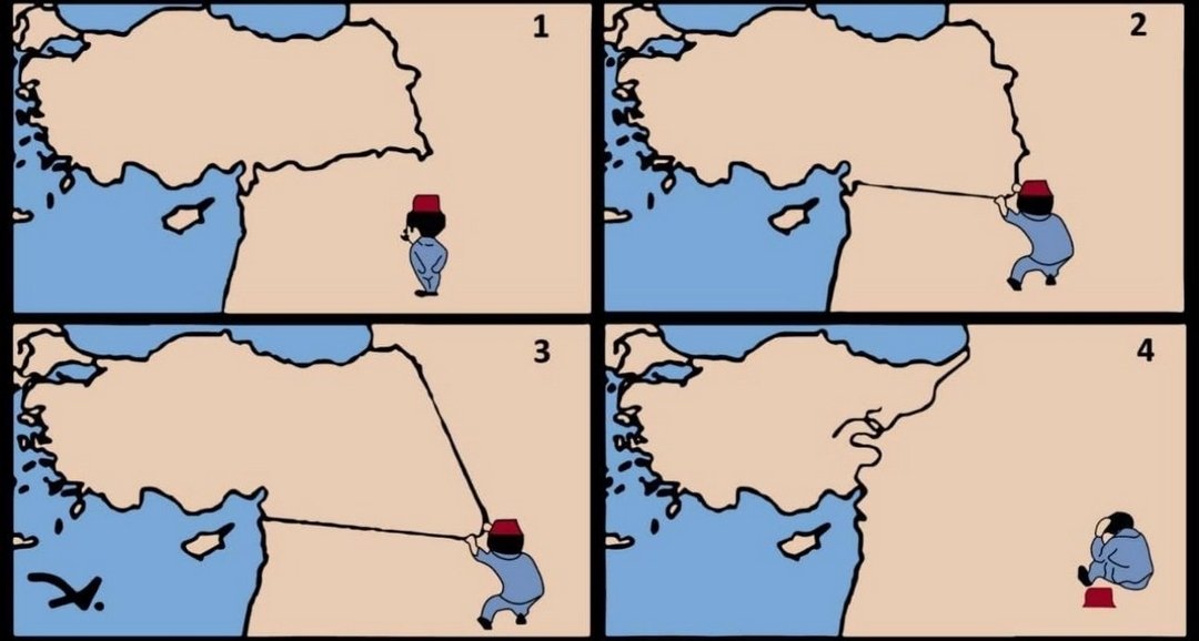 <a href="/ajans_muhbir/">🎙 Muhbir</a> <a href="/ErkanTrukten/">Erkan Trükten 🇹🇷</a> in dediği gibi önce büyütüp sonra büyük lokma olarak Türkiye den koparmayı planlıyorlar. Bunlar onların hazırlığı. Rus karikatürist in aşağıda çizdiği gibi bir senaryo oynanıyor haberiniz ola!!