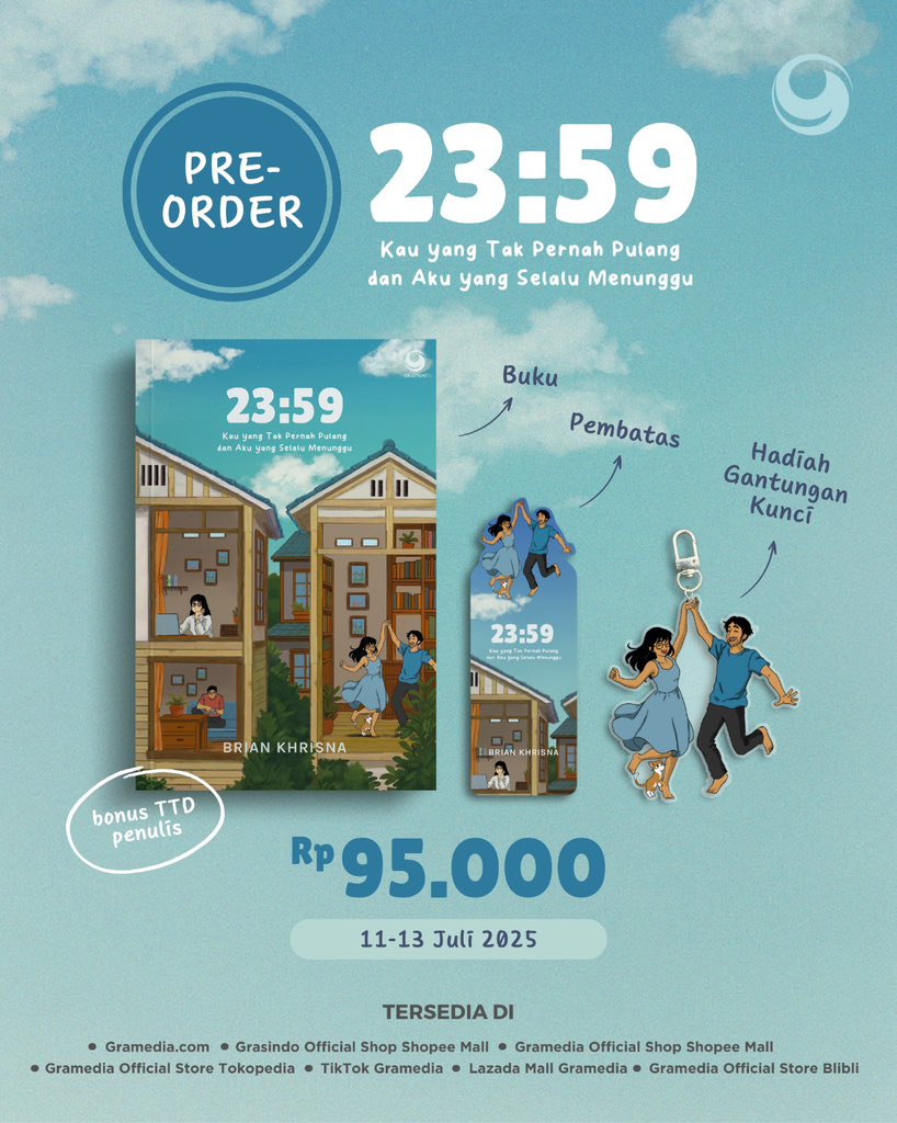 Bagaimana rasanya hidup setelah kehilangan seseorang yg pernah terpikirkan untuk kau ajak selamanya?

Seseorang yang selama ini sudah kamu doakan dgn teramat-sangat?

Nah.. Buku ini menceritakan itu..

Btw, PO sudah dibuka guys silakan:
linktr.ee/23.59