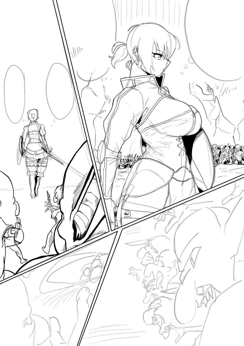 Skebで来た依頼2つ描いてるから、スカサハコンビのやつ見たい人がもしいたら待っててね～ 