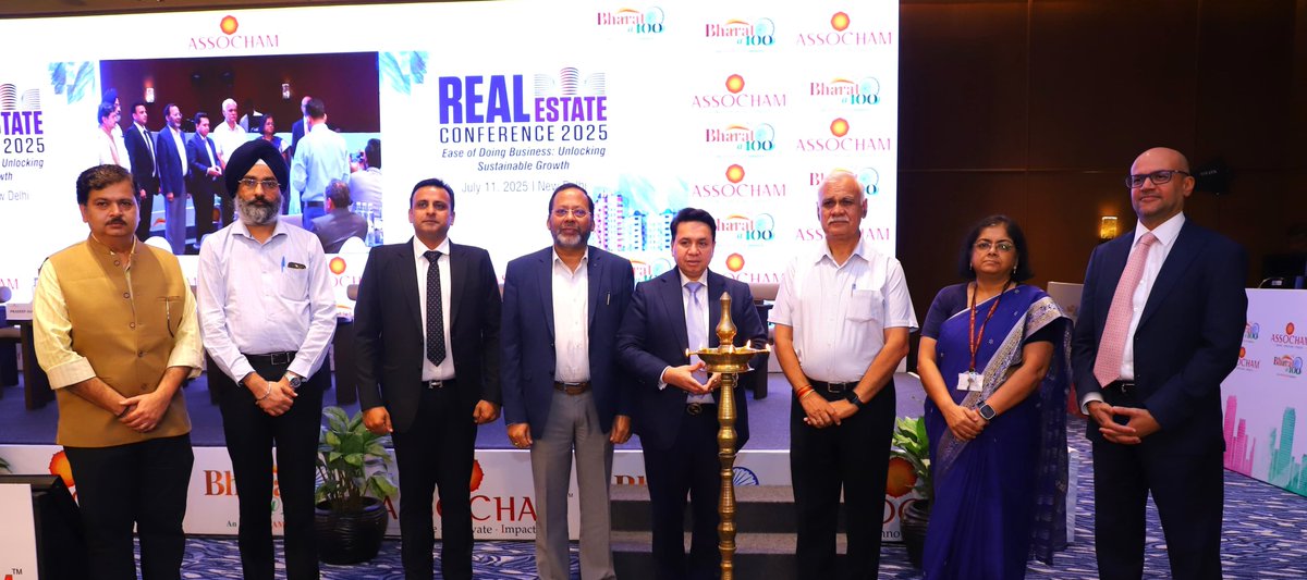 The ceremonial lamp lighting at the ASSOCHAM Real Estate Conference 2025 brought together eminent leaders and policymakers shaping the future of India’s real estate landscape.

The moment was graced by Mr. Durga Shankar Mishra, IAS (Retd.), Former Secretary, Ministry of Housing &amp;